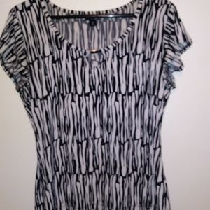 Black & White Animal Print Top